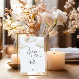 Tarjeta De Mesa Dreamy Heaven envió a Blue Boy Baby Shower