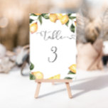 Tarjeta De Mesa Ducha de novia de limones elegantes<br><div class="desc">Elegante limones con ducha de novia Tabla Número de artículos a juego disponibles.</div>