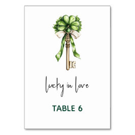 Tarjeta De Mesa Ducha de Novia del Día de San Patricio