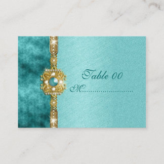 Tarjeta De Mesa "dulce dieciséis" oro verde azulado 16 cumpleaños