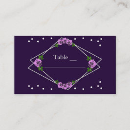 Tarjeta De Mesa Dulce geométrico morado Rosa plateado 16