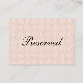 Tarjeta De Mesa Durazno Pastel y Geométrico Dorado