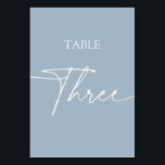 Tarjeta De Mesa Duste azul minimalista mesa tres<br><div class="desc">Tabla elegante de color azul turbio minimalista tres elementos coincidentes disponibles.</div>