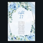 Tarjeta De Mesa Duste Blue Floral Silver número de tabla geométric<br><div class="desc">Eleva tu decoración boda con el exquisito número de la mesa Geométrica Dusty Blue Floral Silver, una elección impresionante para añadir elegancia y sofisticación a tu día especial. Esta intrincada pieza combina a la perfección los tonos suaves y románticos de las polvorientas flores azules con el moderno borde de los...</div>