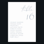 Tarjeta De Mesa Dusty Blue Modern Boda manuscrito manuscrito<br><div class="desc">Eleva tu evento con nuestras tarjetas de mesa de personalizable con tipografía minimalista. Diseñadas para combinar a la perfección con cualquier decoración, estas modernas tarjetas de mesa ofrecen un toque elegante y personal para su ocasión especial. Ya sea que esté celebrando un boda, cumpleaños, graduación, ducha de bebé, o cualquier...</div>