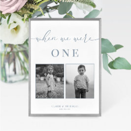 Tarjeta De Mesa Dusty Blue Modern Elegant Wedant Age Table Número