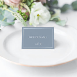 Tarjeta De Mesa Dusty Blue Modern Elegant Wedding Escort Card