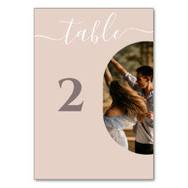 Tarjeta De Mesa Dusty Pink Hacemos Boda de fotos Minimalista