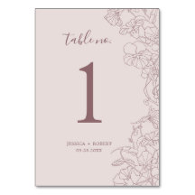 Dusty Rosa Mauve Boda Floral