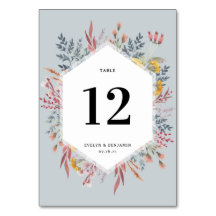 Dusty Wildflower Acuarela Boda Botánico Tabl