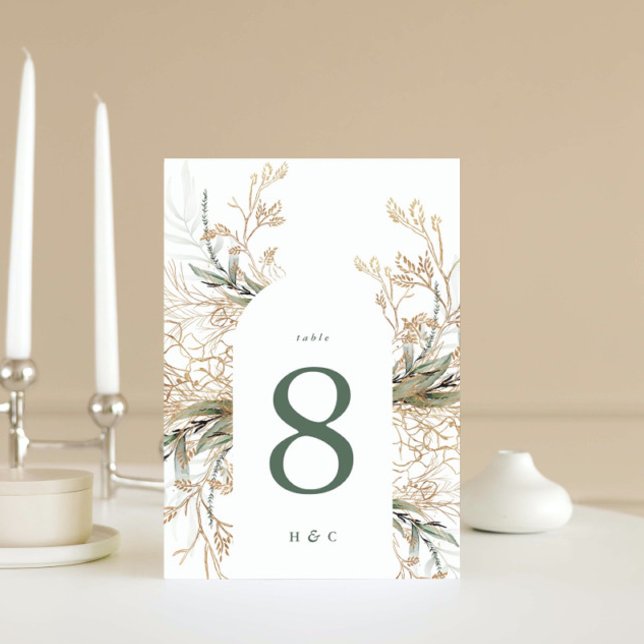 Tarjeta De Mesa Eco botánico de arca Eucalyptus Golden Greenery Mo (Subido por el creador)