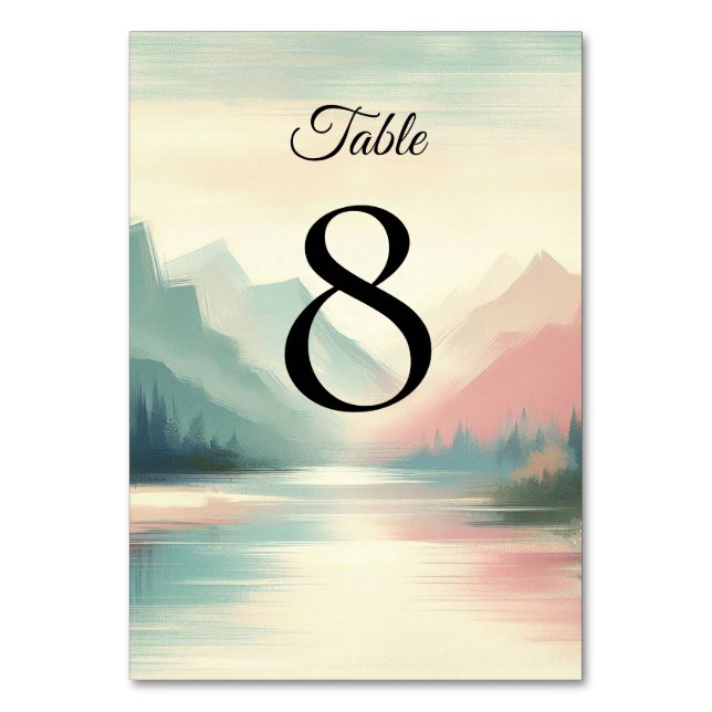 Tarjeta De Mesa Ecos suaves de las montañas (Anverso)