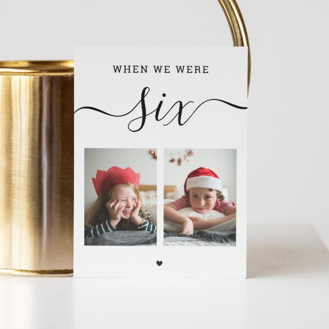 Tarjeta De Mesa Edad y foto. Boda de guiones en blanco y negro (Subido por el creador)