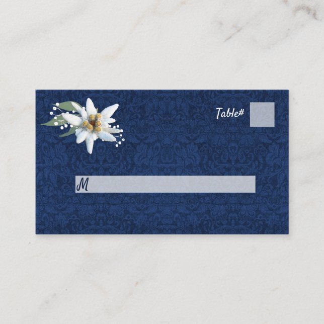 Tarjeta De Mesa Edelweiss Boda Place (Anverso)