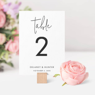 Tarjeta De Mesa Edición de fuentes mixtas Minimalistas clásicas