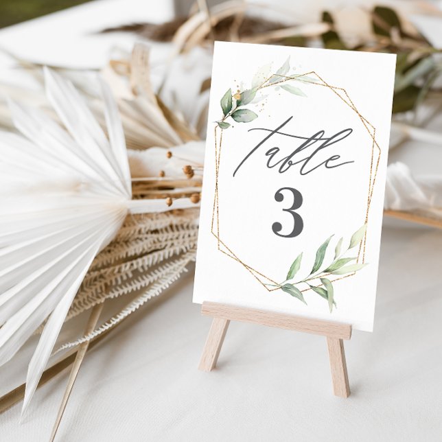 Tarjeta De Mesa Eeucalipto presupuesto números elegantes de la tab (Subido por el creador)