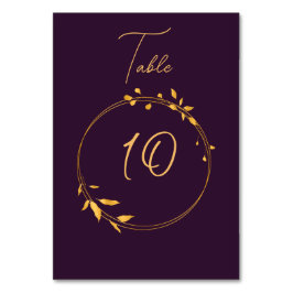 Tarjeta De Mesa Eggplant Golden Circle 2