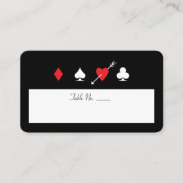 Tarjeta De Mesa El amor arrancó Las Vegas Rellenar el nombre Númer