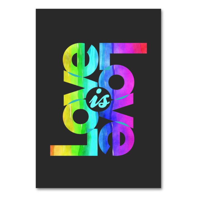 Tarjeta De Mesa El amor LGBTQ es amor (Anverso)