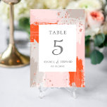 Tarjeta De Mesa El Boda del Arist es moderno y moderno<br><div class="desc">El Boda del Arist luminoso moderno abstracto y elegante número de mesa</div>