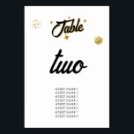 Tarjeta De Mesa El Casino de Las Vegas en el destino de la boda de<br><div class="desc">Un diseño único de boda con temática de Las Vegas Casino. Un moderno destino de Las Vegas, Nevada boda con cartas de juego, casino y ilustraciones temáticos. Una tarjeta de boda de oro falso Las Vegas Número de tarjeta diseño ideal para bodas con temas de casino. También hay disponibles invitaciones...</div>