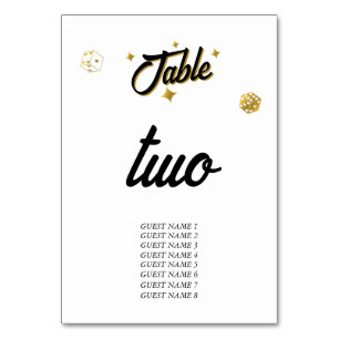 Tarjeta De Mesa El Casino de Las Vegas en el destino de la boda de