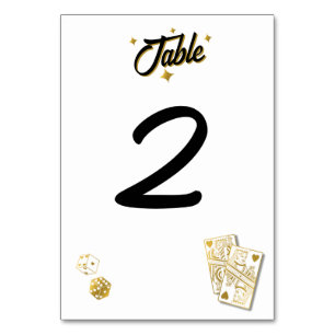 Tarjeta De Mesa El Casino de Las Vegas en el destino de la boda de