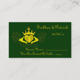 Tarjeta De Mesa El Claddagh (Oro) (Boda)