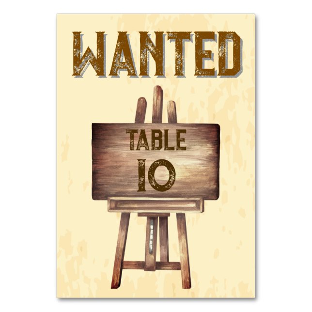 Tarjeta De Mesa El encanto rústico del Boda occidental 🤠 el país (Anverso)