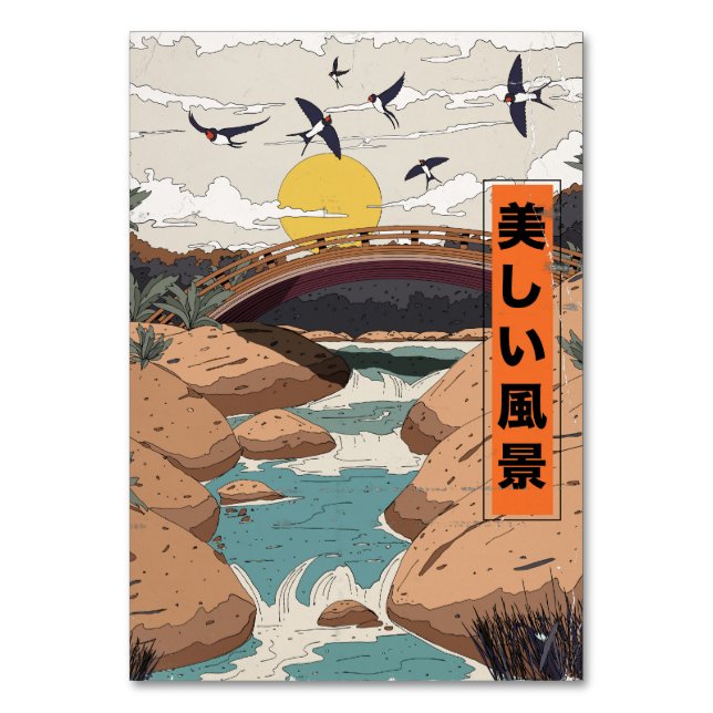 Tarjeta De Mesa El hermoso paisaje (Anverso)