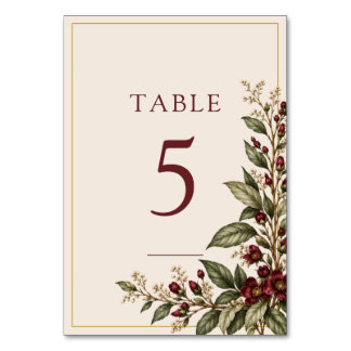 Tarjeta De Mesa El Jardín de Vino