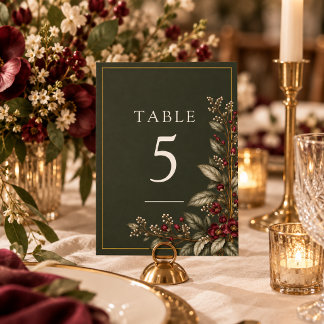 Tarjeta De Mesa El Jardín de Vino
