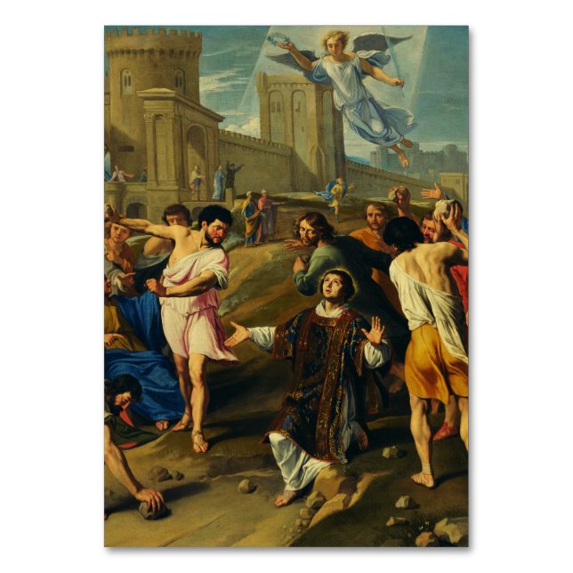 Tarjeta De Mesa El martirio de San Esteban (Anverso)