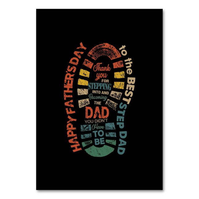 Tarjeta De Mesa El Mejor Paso Que Papá Te Agradece Por Entrar (Anverso)