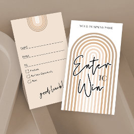 Tarjeta De Mesa El Premio Retro Arch Boho Cream Dibuja El Billete