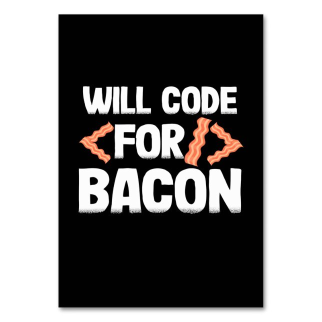 Tarjeta De Mesa El Programador Codificará El Bacon (Anverso)