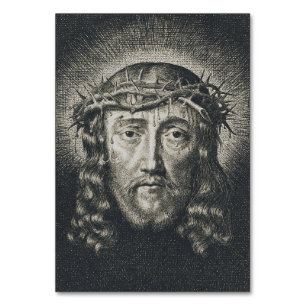 Tarjeta De Mesa El Santo Rostro coronado de espinas