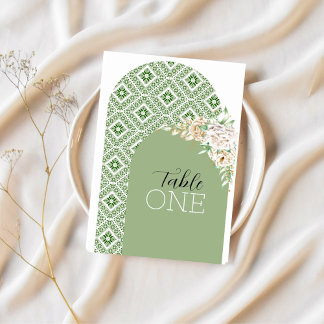 Tarjeta De Mesa El Tatreez palestino arce en verde