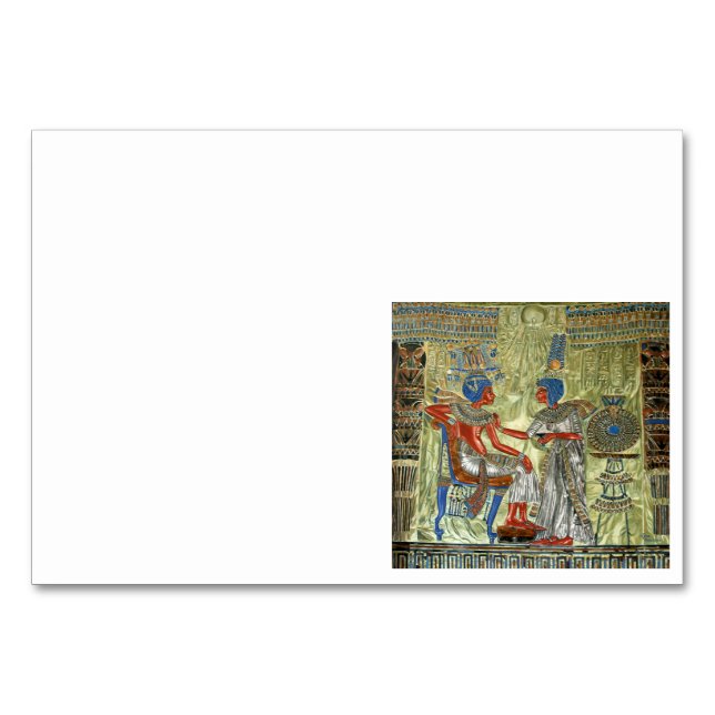 Tarjeta De Mesa El trono de Tutankhamon (Anverso)