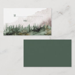 Tarjeta De Mesa El verde forestal y la naturaleza del cobre