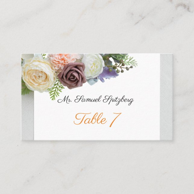 Tarjeta De Mesa Elegance Place Card (Anverso)