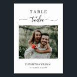 Tarjeta De Mesa Elegance Script Photo Boda Tabla Número 12<br><div class="desc">Diseño moderno y elegante impreso Elegance Script Moderno Boda de fotografía Número de tabla Doce que se pueden personalizar con el texto y añadir cada tarjeta de número de tabla a su carrito, uno por uno. Haga clic en el botón "Personalizar" y utilice nuestra herramienta de diseño para modificar esta...</div>
