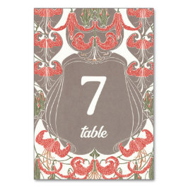Tarjeta De Mesa Elegancia floral Art Nouveau 2