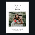 Tarjeta De Mesa Elegancia Script Boda de foto Número de tabla Elev<br><div class="desc">Diseño moderno y elegante impreso Elegance Script Modern Photo Boda Tabla Número 11 que se puede personalizar con el texto y añadir cada tarjeta de número de tabla a su carrito, uno por uno. Haga clic en el botón "Personalizar" y utilice nuestra herramienta de diseño para modificar esta plantilla. Visita...</div>