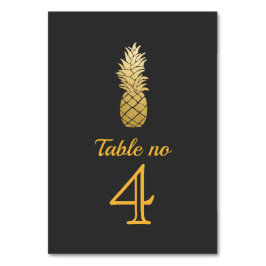 Tarjeta De Mesa Elegancia tropical | Boda de piña