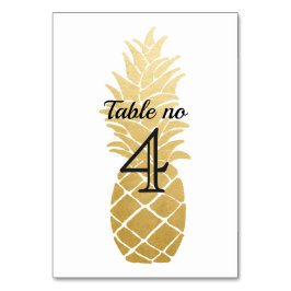Tarjeta De Mesa Elegancia tropical | Boda de piña