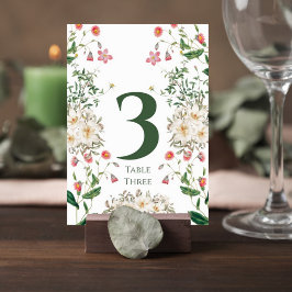 Tarjeta De Mesa Elegant Botanical Wedding Table Number