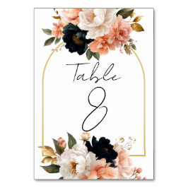 Tarjeta De Mesa Elegant Customizable Floral Table Number Cards