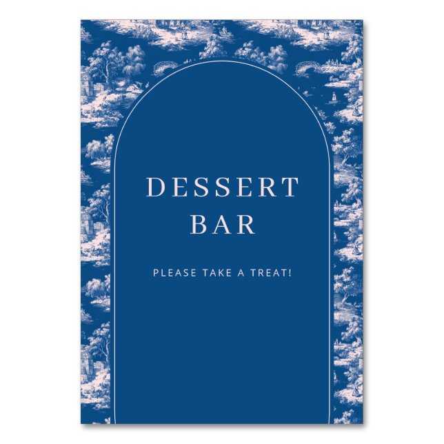 Tarjeta De Mesa Elegant Dessert Bar Invitation (Anverso)