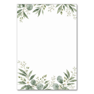 Tarjeta De Mesa Elegant Eucalyptus Botanical Wedding Table Number